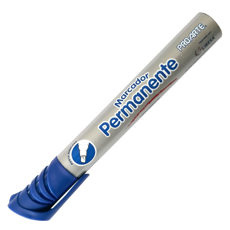 PLUMON PERMANENTE PROARTE AZUL DESECHABLE PTA. BISELADA ( CH )