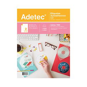 ETIQUETA LASER INK-JET ADETEC CD/DVD 10 Hjs