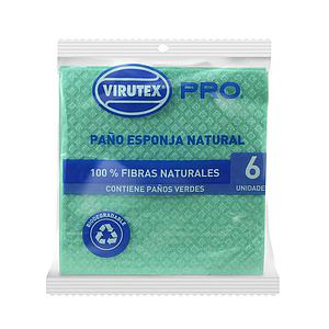 PAÑO ESPONJA VIRUTEX VERDE X 6 VTX PRO 