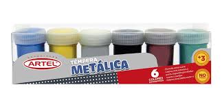 TEMPERA ARTEL METALICA 6 COLORES