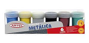 TEMPERA ARTEL METALICA 6 COLORES