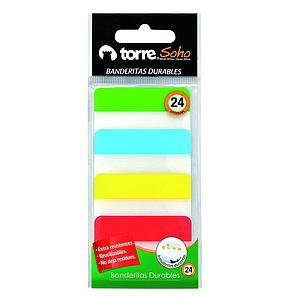 BLISTER BANDERITAS TORRE DURABLES 24UNDS.