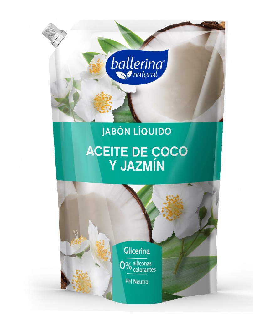 JABON LIQUIDO BALLERINA 750 ML DOYPACK COCO Y JAZMÍN