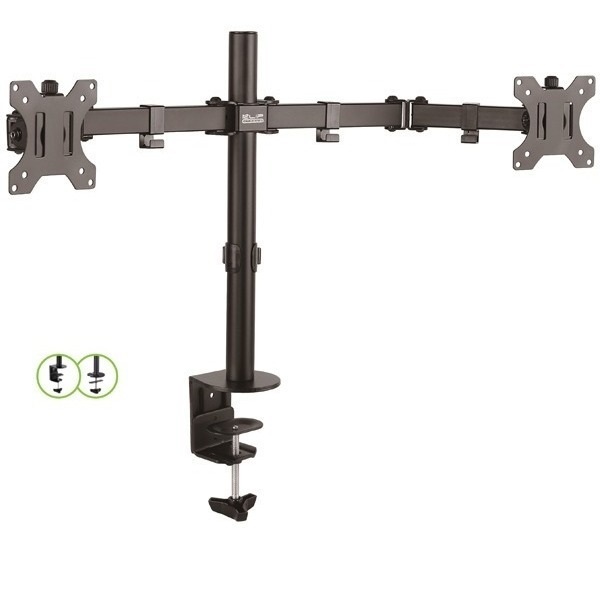 SOPORTE DOBLE MONITOR KLIP XTREME 13-32" MAX 8KG KPM-310