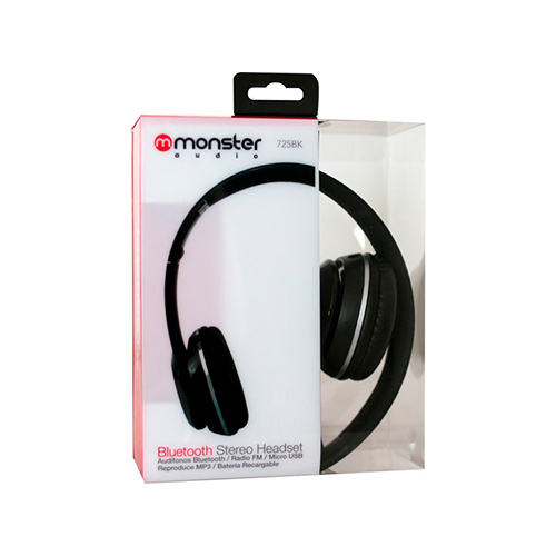 AUDIFONO MONSTER BLUETOOTH 725BK NEGRO