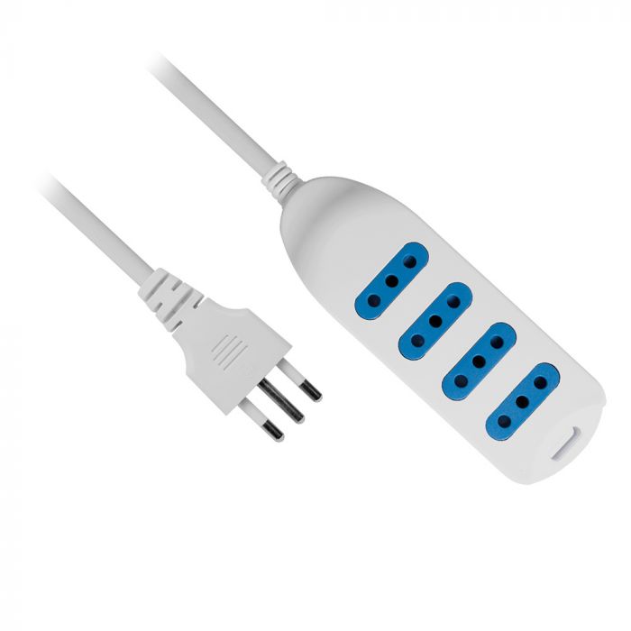 ALARGADOR MULTIPLE PHILCO 4 ENCHUFES 5MTS BLANCO
