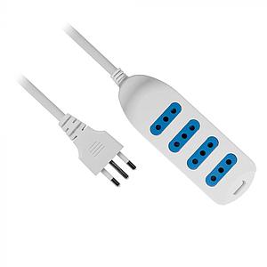 ALARGADOR MULTIPLE PHILCO 4 ENCHUFES 5MTS BLANCO