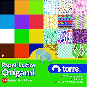 BLOCK PAPEL LUSTRE TORRE ORIGAMI 24 HJAS 16 X 16 CM ( CM )