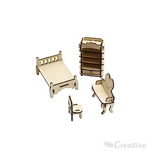 MUEBLE MINIATURA ARMABLE DORMITORIO (001) ADIX (DESC.)