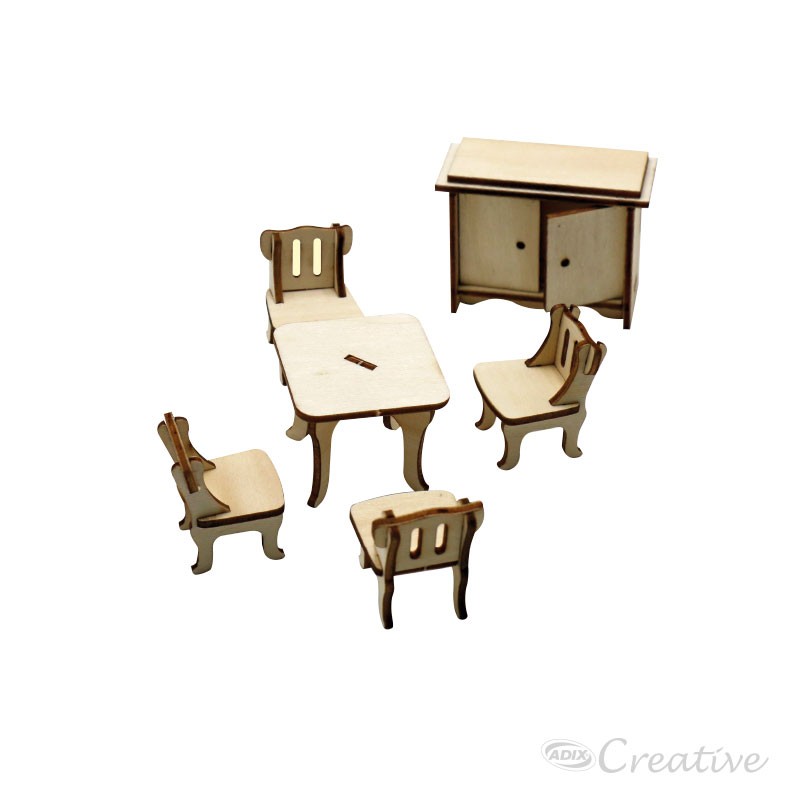 MUEBLE MINIATURA ARMABLE COMEDOR (002) ADIX ( DESC. )
