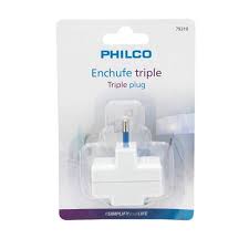 ENCHUFE TRIPLE PHILCO BLANCO 79310