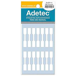ETIQUETA BLANCA ADETEC JOYA  9 X 53 mm.