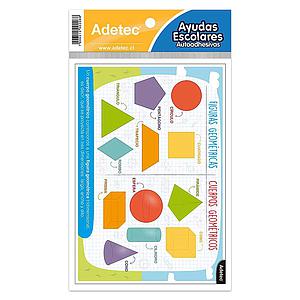 AUTOADHESIVO ESCOLAR ADETEC - FIGURAS Y CUERPOS GEOMETRICOS ( DESC. )