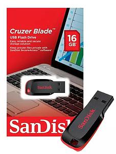 PENDRIVE SANDISK CRUZER BLADE 16GB USB 2.0 NEGRO 