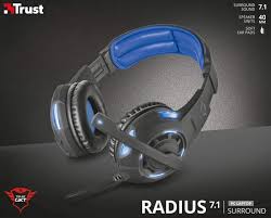 AUDIFONO GAMER TRUST RADIUS GXT 350 HEADSET SURROUND 7.1 PARA PC