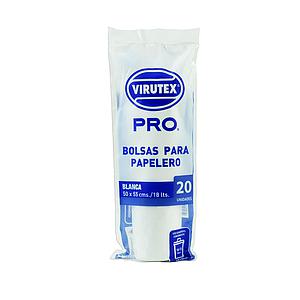 BOLSA BASURA VIRUTEX 50 X 55 VTX PRO  BLANCA (20 unidades)