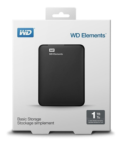 DISCO DURO EXTERNO WESTERN DIGITAL ELEMENTS 1TB USB 3.0
