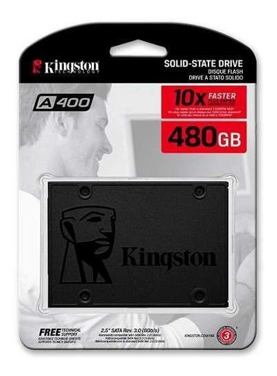 UNIDAD SSD INTERNO KINGSTON SSD SA400 480GB 2.5" SATA 6GB/S