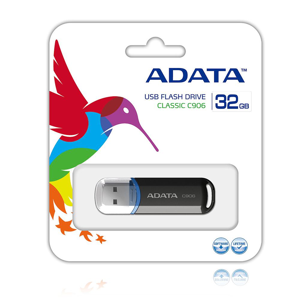PENDRIVE ADATA 32GB C906 2.0 NEGRO 