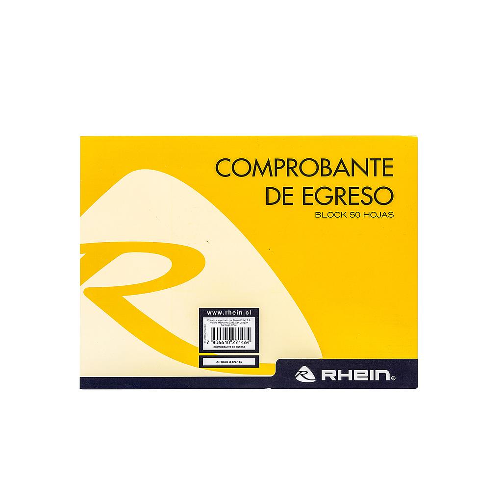 TALONARIO RHEIN COMPROBANTE DE EGRESO 
