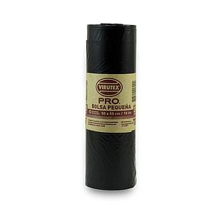 BOLSA BASURA VIRUTEX 50 X 55 BIOROLLO NEGRA ( 20 unidades) ( LA )