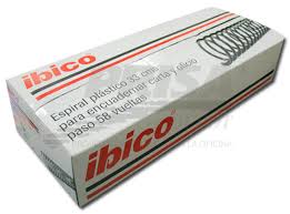 CAJA DE ESPIRAL PLASTICO IBICO 16mm NEGRO 50 UND.