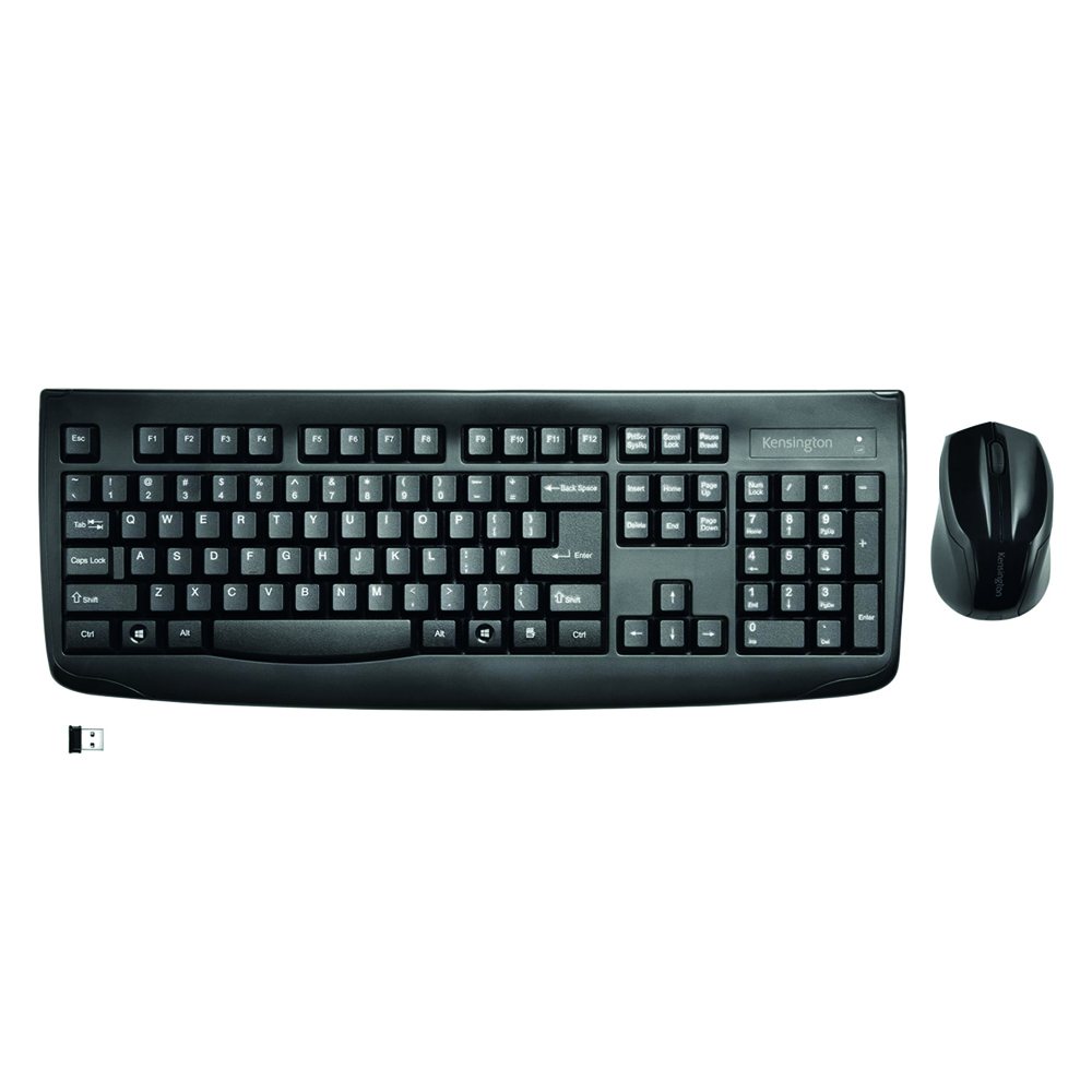 KIT TECLADO Y MOUSE INALAMBRICO KENSINGTON PROFIT ANTI DERRAME NEGRO K72324ESA