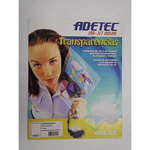 TRANSPARENCIA HELIOFFICE INK-JET 10 HJS CARTA 216 X 279 mm.