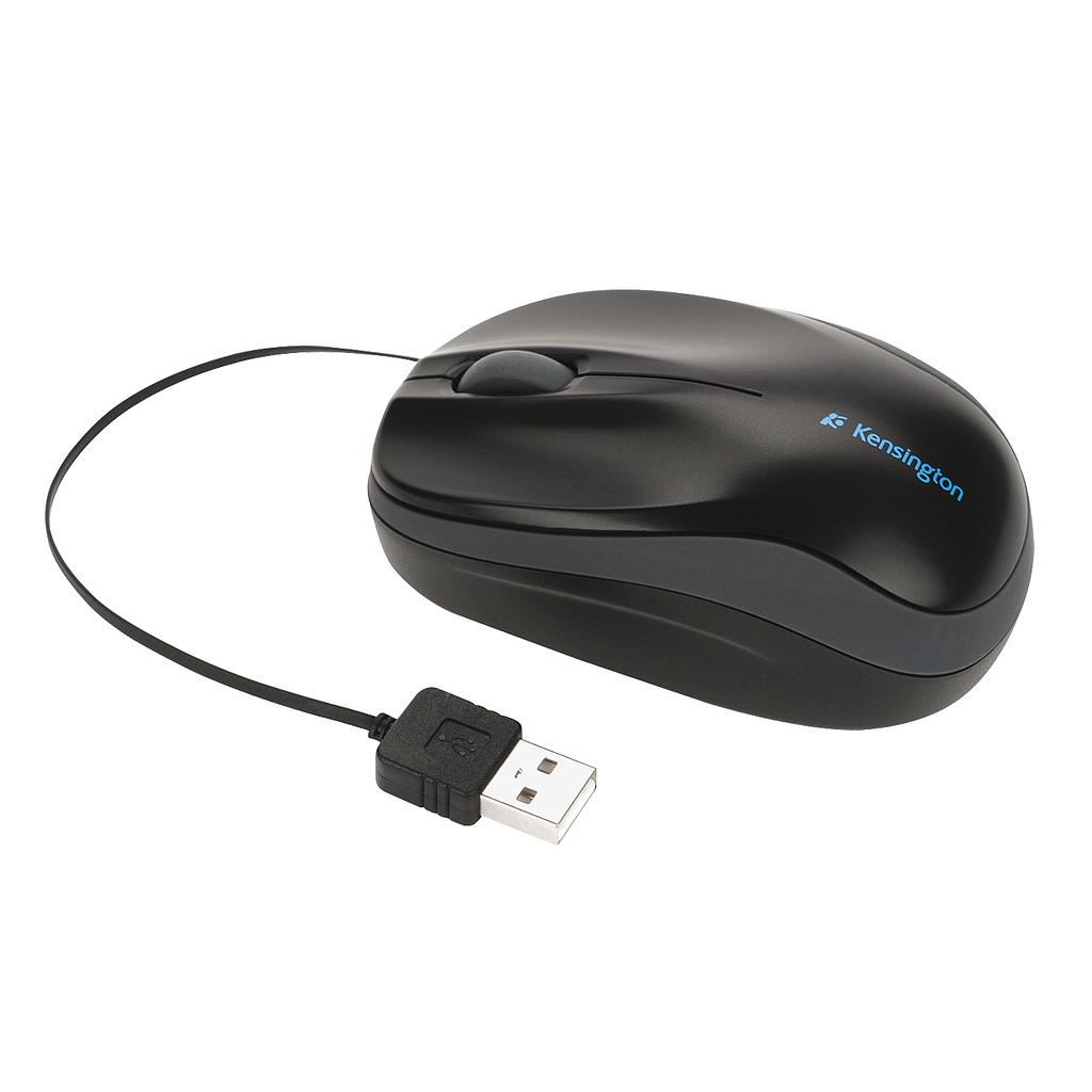 MOUSE KENSINGTON RETRACTIL USB NEGRO