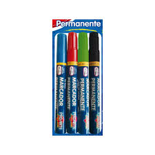 BLISTER DE PLUMONES PROARTE 4 COLORES PERMANENTE