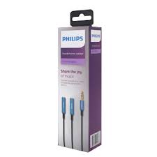 CABLE SPLITTER AUXILIAR PHILIPS 3.5MM AZUL SWA7200C