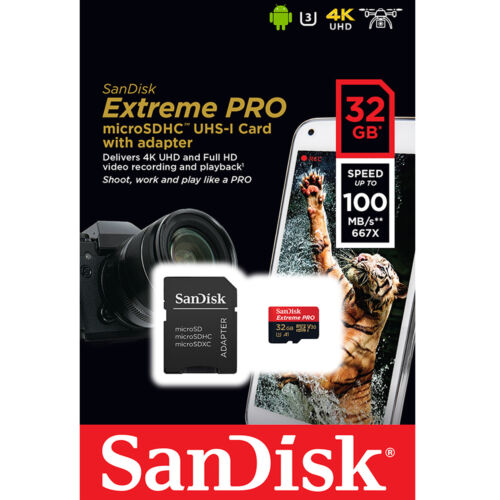 MEMORIA PORTATIL SANDISK MICRO SD EXTREME PRO 32GB  100MB/s