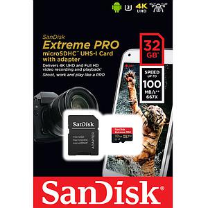 MEMORIA PORTATIL SANDISK MICRO SD EXTREME PRO 32GB  100MB/s