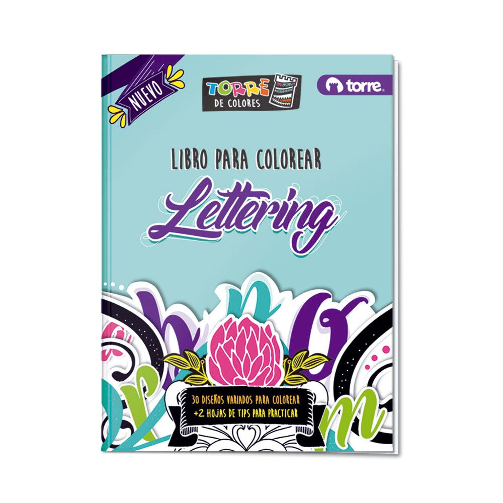 LIBRO TORRE PARA COLOREAR LETTERING