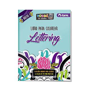 LIBRO TORRE PARA COLOREAR LETTERING