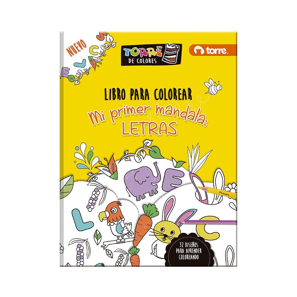 LIBRO TORRE COLOREAR LETRAS