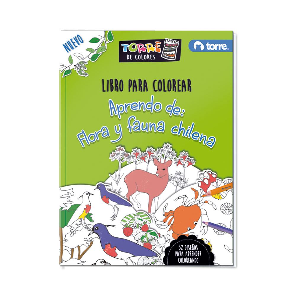 LIBRO TORRE COLOREAR FLORA Y FAUNA