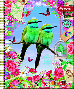 CUADERNO TORRE UNIV. 7mm 100 Hjs  GINGER Y BREAD 