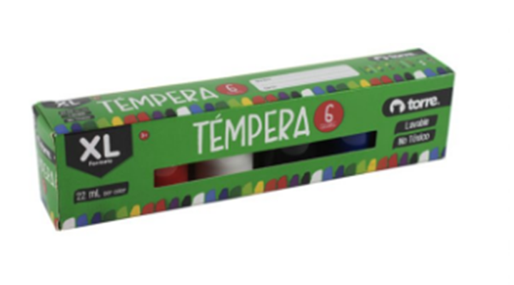 TEMPERA TORRE 6 COLORES