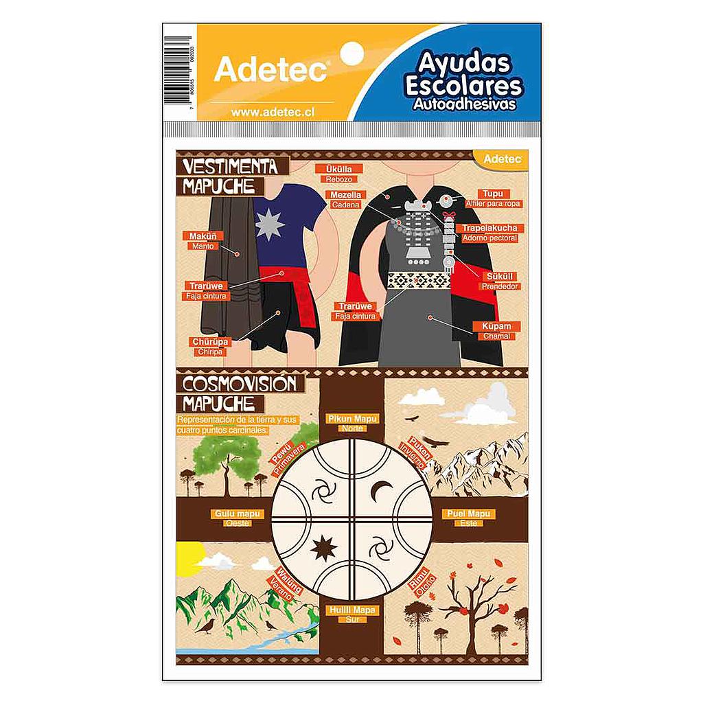 AUTOADHESIVO ADETEC AYUDA ESCOLAR DEL PUEBLO MAPUCHE ( DESC. )