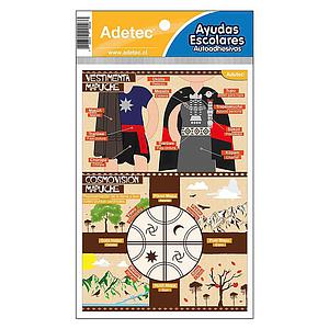 AUTOADHESIVO ADETEC AYUDA ESCOLAR DEL PUEBLO MAPUCHE ( DESC. )