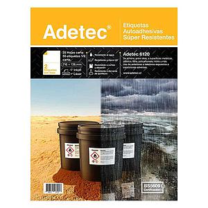 ETIQUETA LASER INK-JET ADETEC SUPER RESISTENTE 216 X 138 mm. 25 Hjs