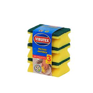 ESPONJA VIRUTEX BONOBRIL ACANALADA LLEVE 3 PAGUE 2 