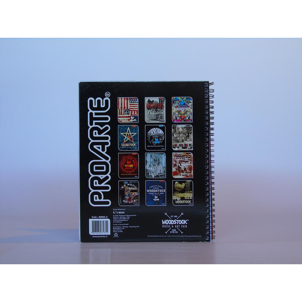CUADERNO PROARTE UNIV. 7mm 100 hjs. TE/ED WOODSTOCK CLASSIC 
