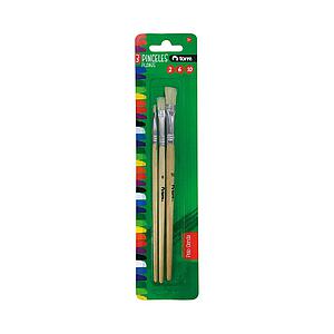 SET 3 PINCELES TORRE PLANOS N° 2-6-10 ( CM )