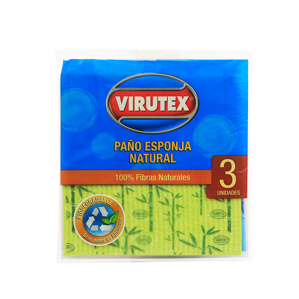 PAÑO VIRUTEX NATURAL X 3 UNIDADES