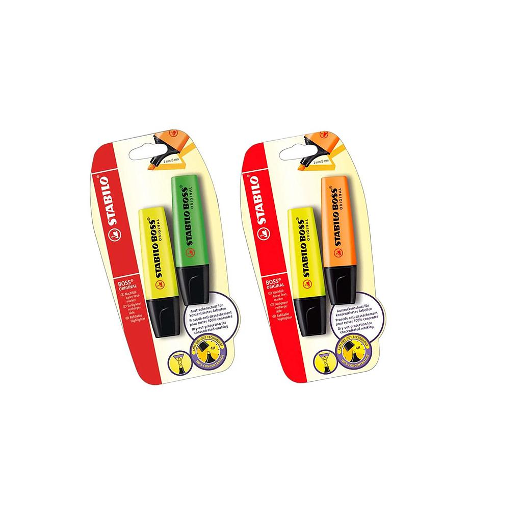 DESTACADORES STABILO BOSS 2 UND.
