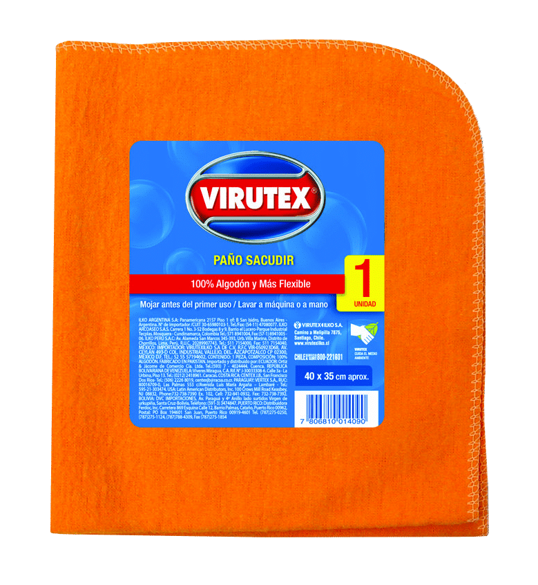 PAÑO SACUDIR NARANJO 40 x 35 VIRUTEX VTX PRO ( CA ) ( LIC.W )