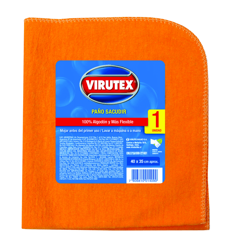 PAÑO SACUDIR NARANJO 40 x 35 VIRUTEX VTX PRO