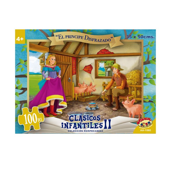 PUZZLE 100 PIEZAS CLASICOS INFANTILES II  35X50 CMS. (AA-1060)